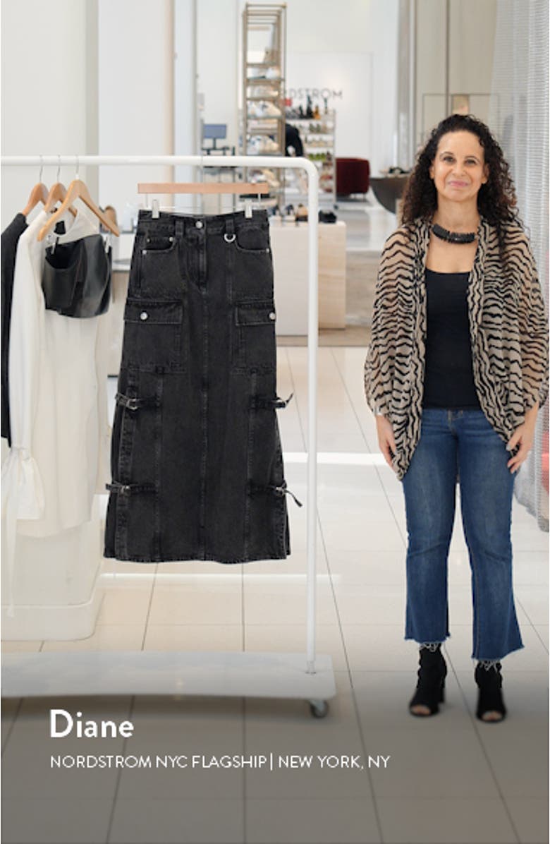 Utility Denim Maxi Skirt, sales video thumbnail