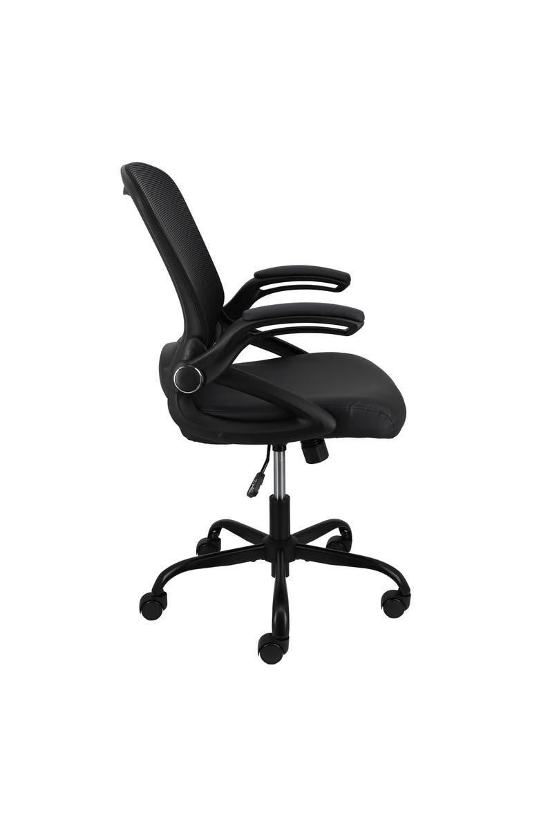 Elama Mid Back Adjustable Office Chair, Alternate, color, Black