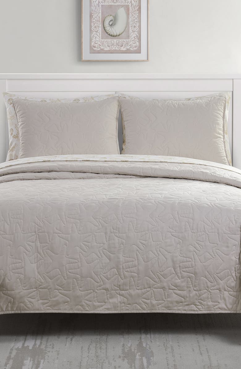VCNY HOME Seaside Collection Sea Stars Sand Bed-in-a-Bag Quilt Set ...