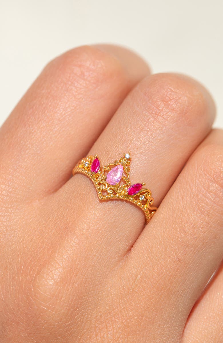 Girls Crew x Disney Princess Sleeping Beauty Ring, Alternate, color, Gold