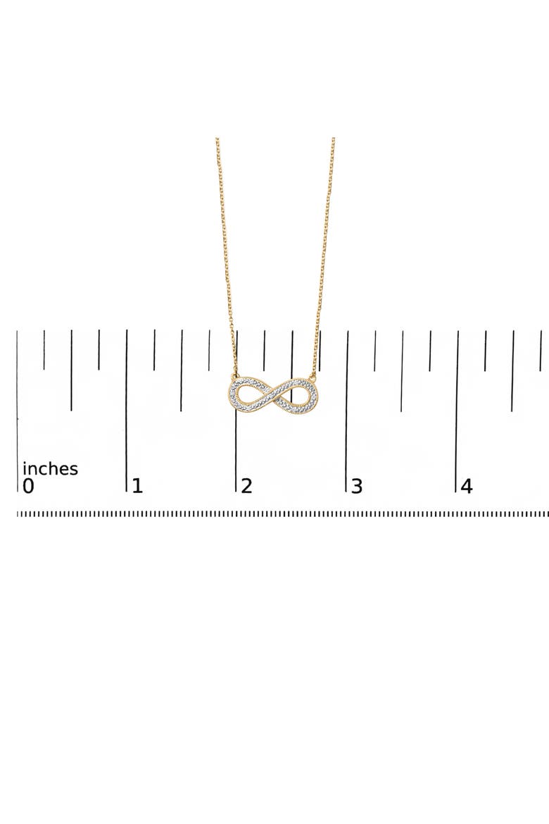 Gold Vermeil Diamond Accent Infinity Pendant Necklace, Alternate, color, Silver