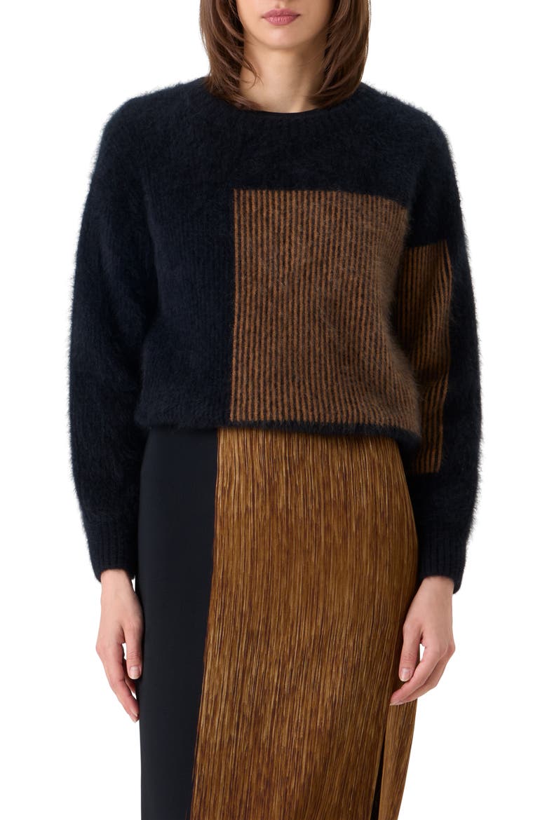 Oro Cloud Cashmere Sweater, Main, color, BLACK-VICUNA