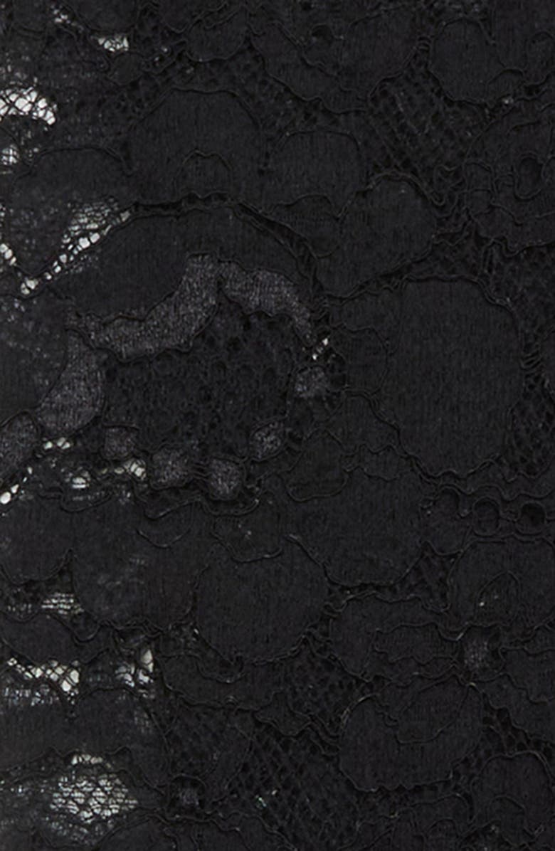 Valentino Garavani Floral Lace Knee High Socks, Alternate, color, Nero