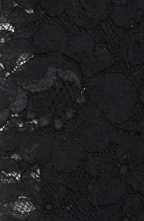 Valentino Garavani Floral Lace Knee High Socks In Nero