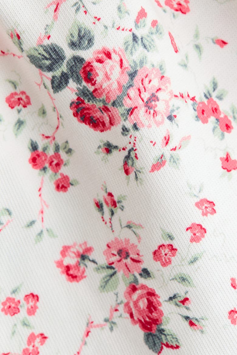 Floral-print Cotton Dress, Alternate, color, White/floral