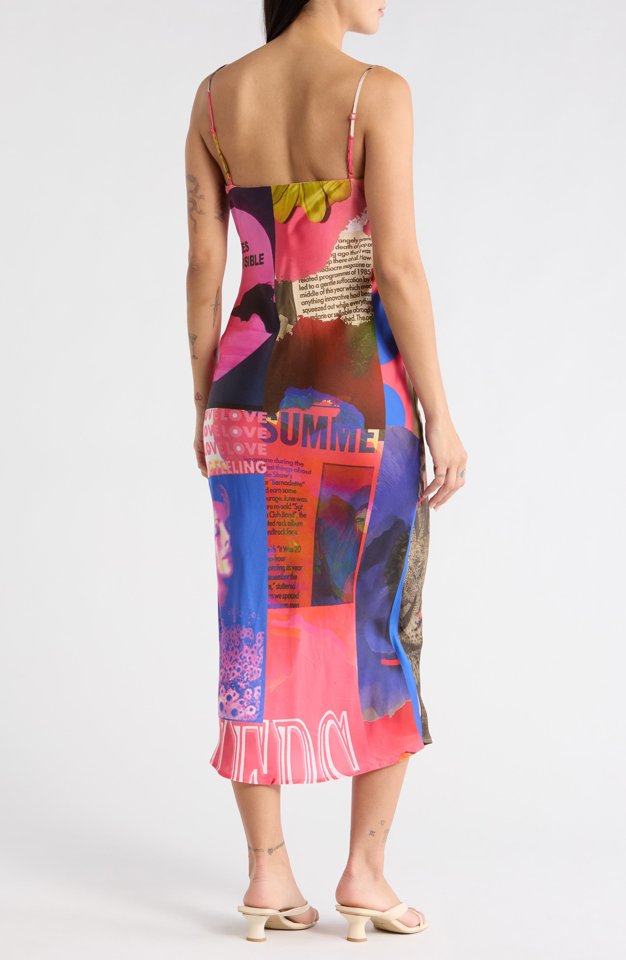 Collage Print Midi Slipdress - image 2