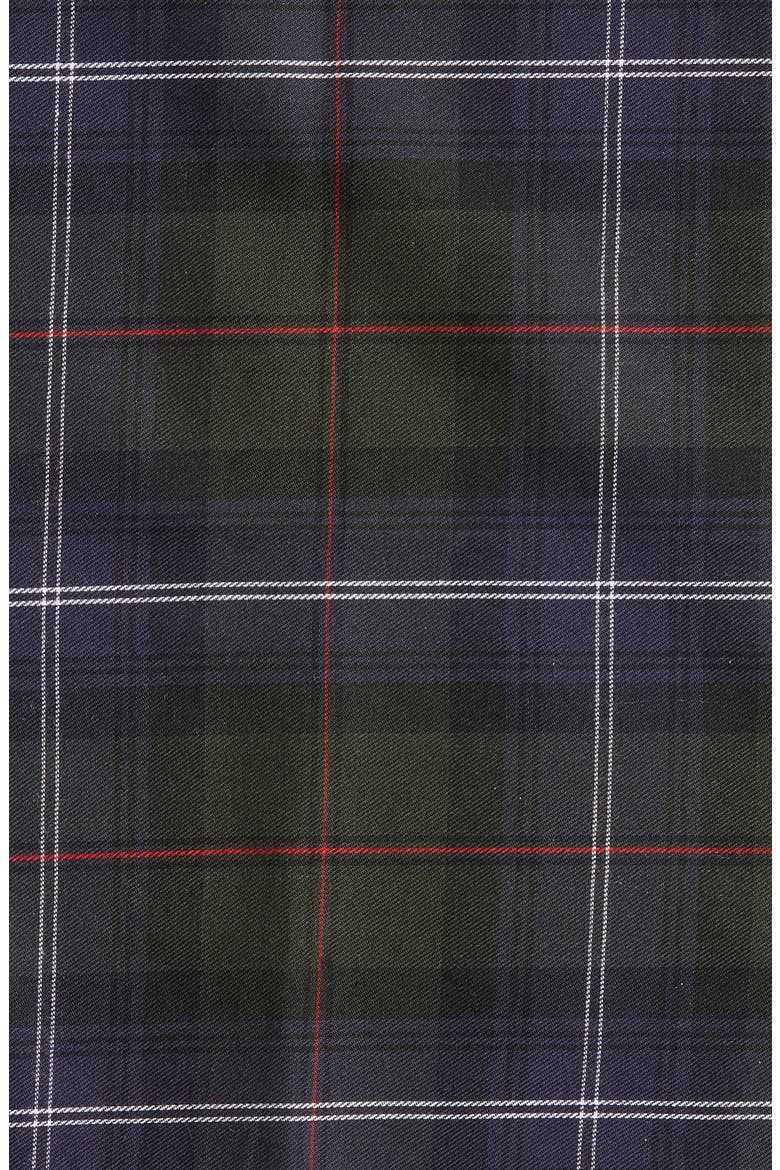 Plaid Cotton Pocket Square, Alternate, color, NAVY