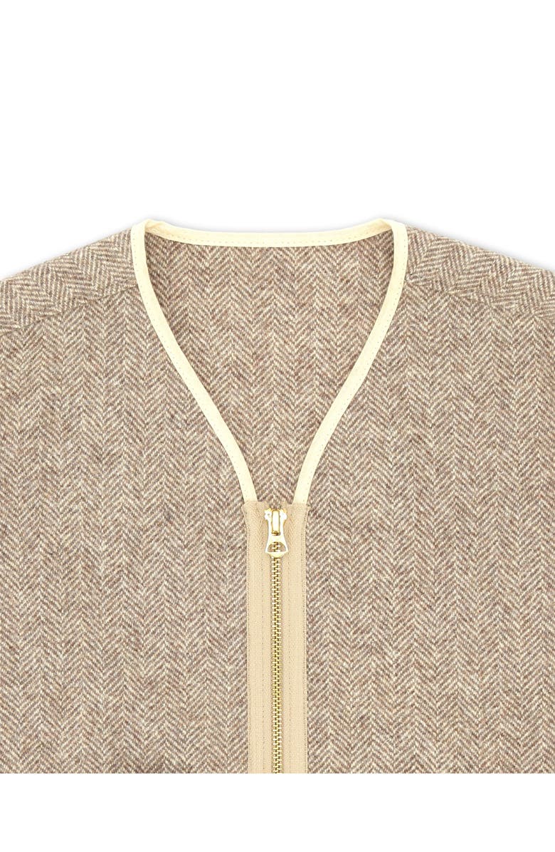 Fortela Herringbone Wool Jacket, Alternate, color, Beige