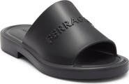 FERRAGAMO Giuneva Logo Embossed Slide Sandal