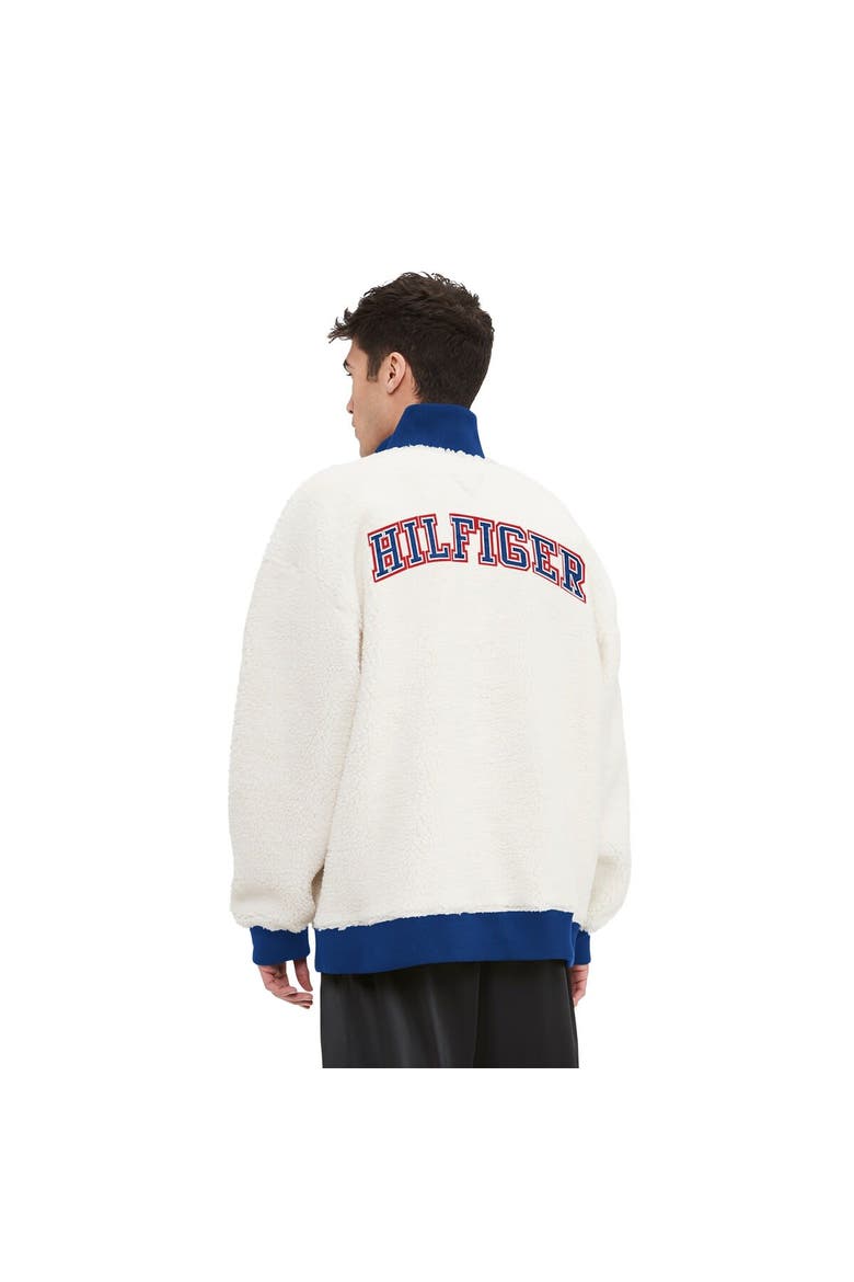 Men's Tommy Hilfiger  Cream New York Giants Jordan Sherpa Quarter-Zip Sweatshirt, Alternate, color, Cream