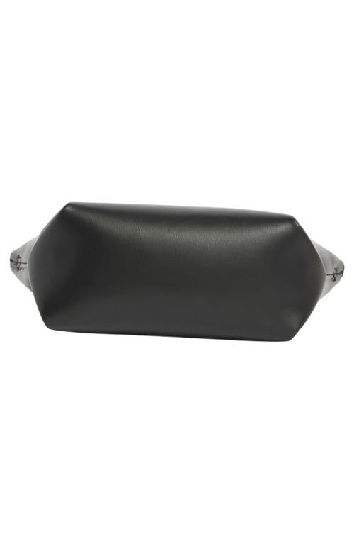 Madden Girl Faux Leather Mini Shopper Tote In Black