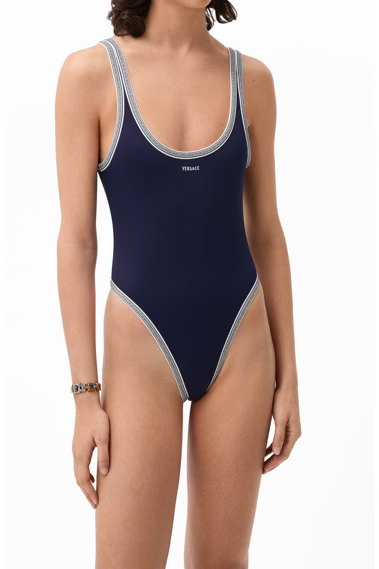 One-Piece Swimsuit, Main, color, NAVY BLUE
