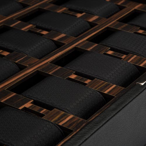 Wolf Roadster 15 Piece Watch Box In Black
