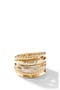 Stax Wide Ring with Diamonds in 18K Gold