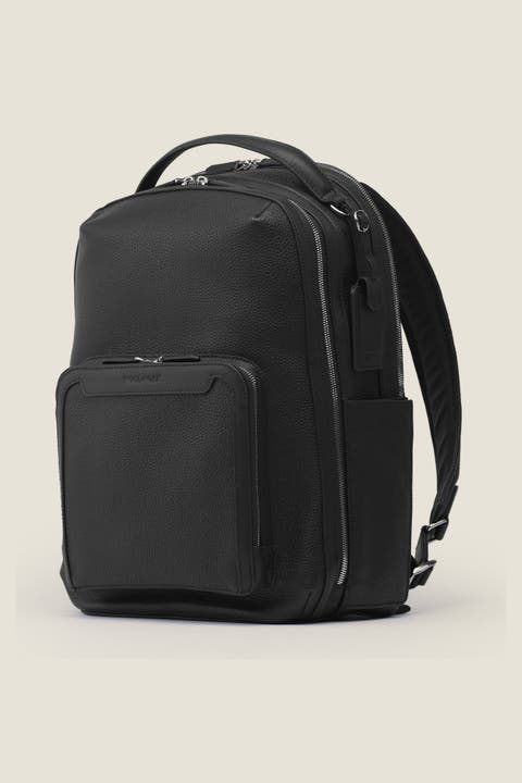 Pilot Organized Expandable Leather Travel Backpack