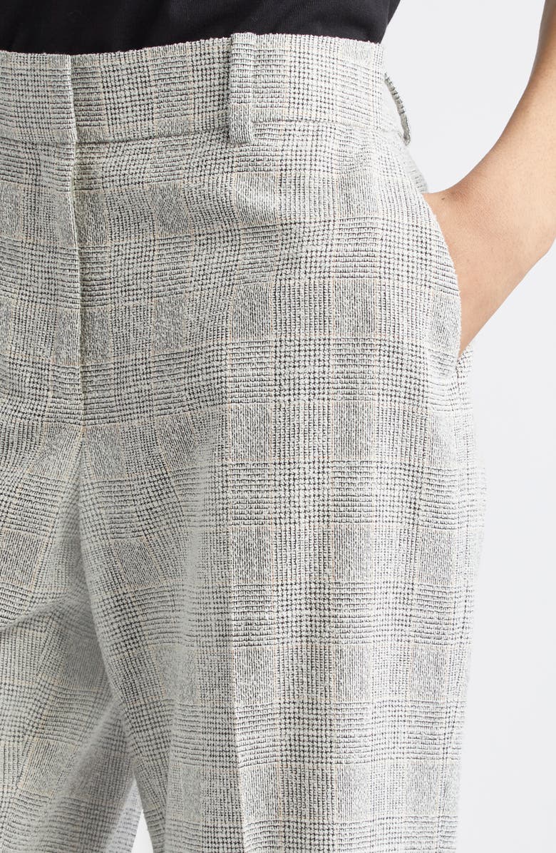 Lafayette 148 New York Sullivan Glen Plaid Wool Blend Bouclé Wide Leg Pants, Alternate, color, 