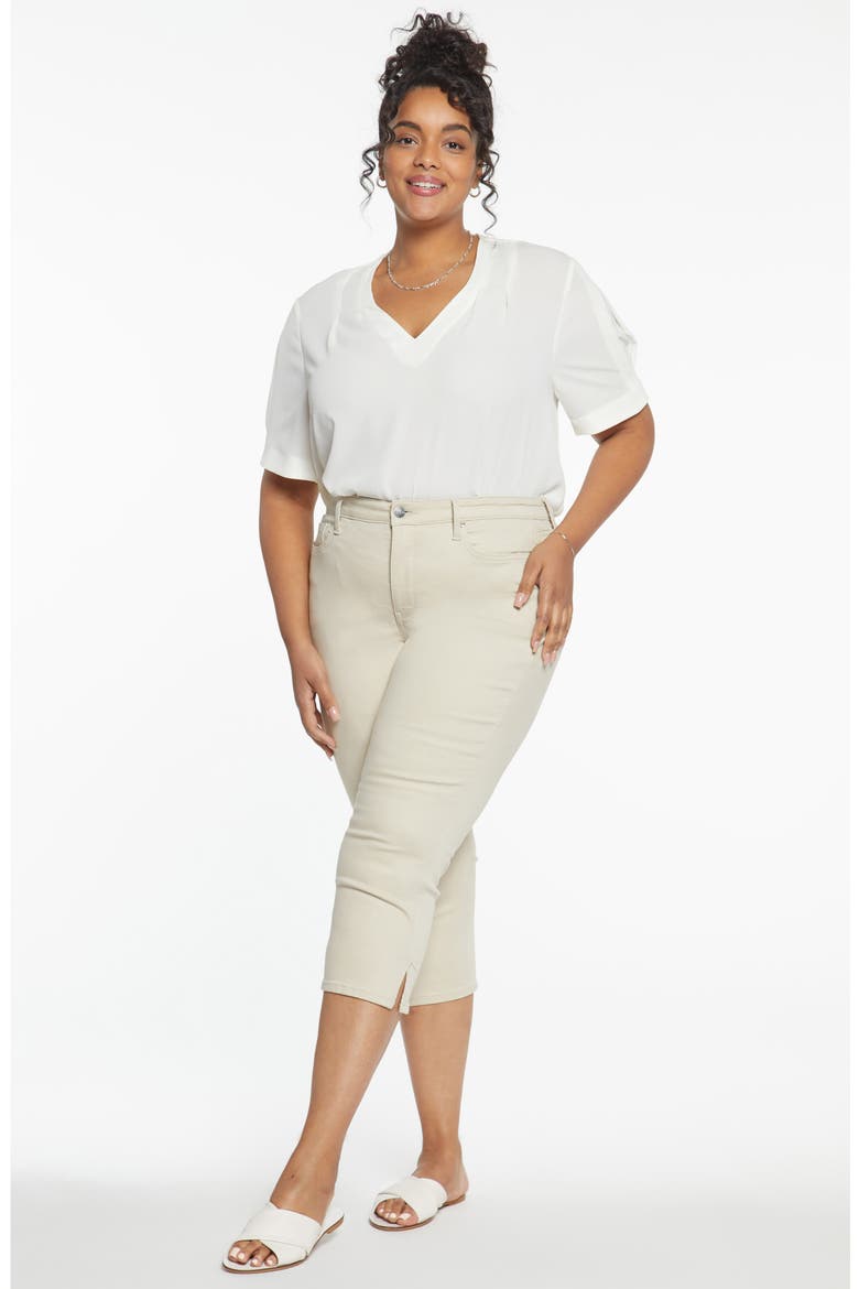 Chloe Side Slit Capri Jeans, Alternate, color, FEATHER
