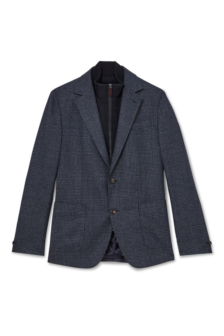 Kyle Tailored Fit Sport Coat with Gilet Insert, Alternate, color, NAVY