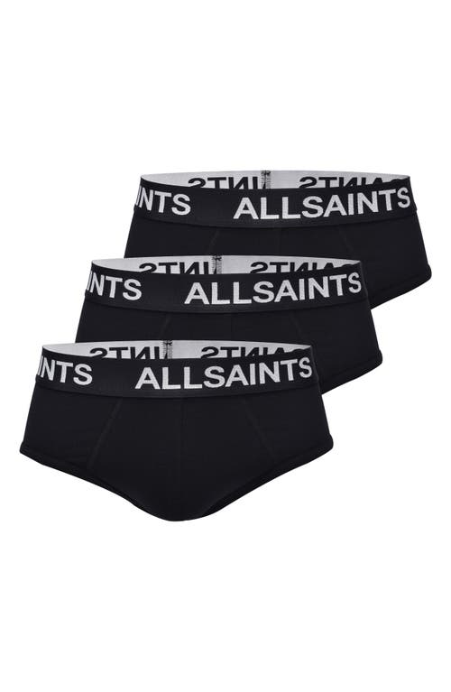 AllSaints 3-Pack Contour Pouch Briefs in Black  product