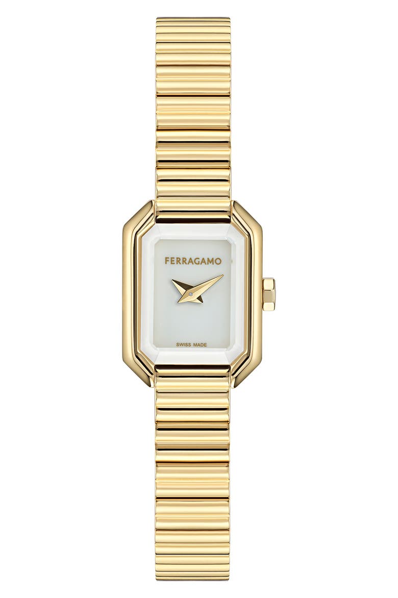 Crystal Petite Bracelet Watch, 15mm x 20mm, Main, color, IP YELLOW GOLD/WHITE