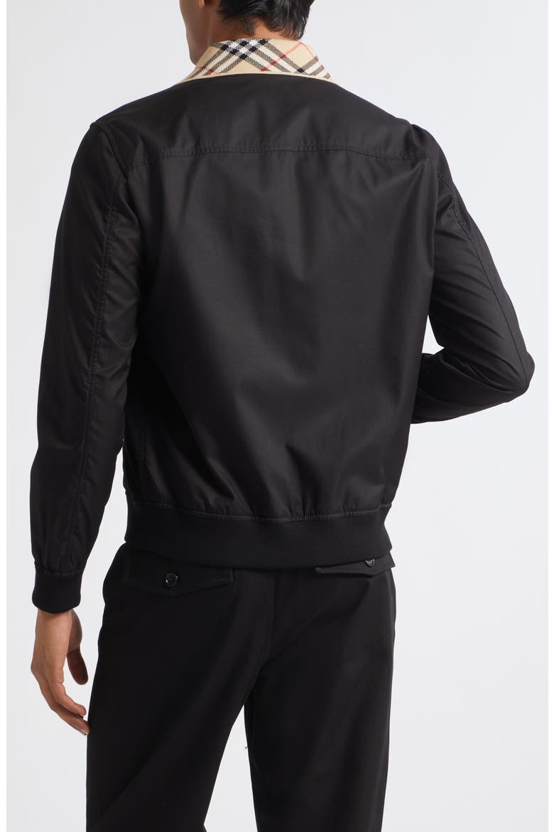 Glenfields Gabardine Jacket, Alternate, color, BLACK