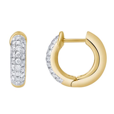 Embrace 10K Gold Diamond Huggie Earrings - 0.85 CT