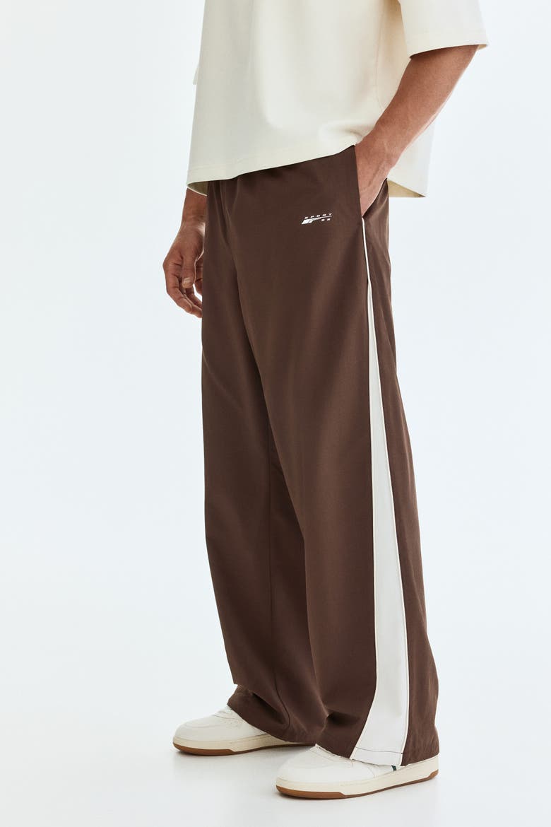 Loose Fit Nylon Track Pants, Alternate, color, Brown/Sport 92