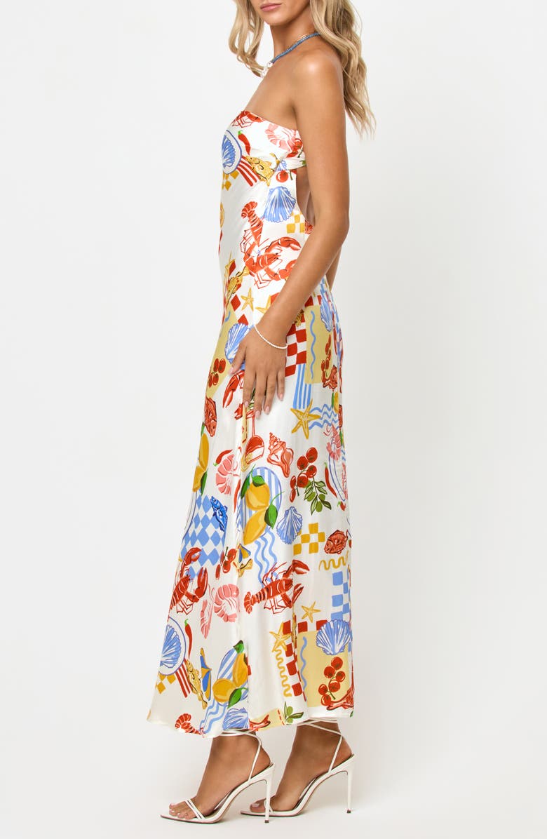 LSPACE Spring in Love Strapless Dress, Alternate, color, Seaside Soiree