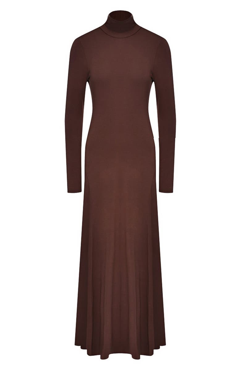 PIETRO BRUNELLI MATERNITY Long Sleeve Jersey Maxi Maternity Dress, Alternate, color, Medium Brown