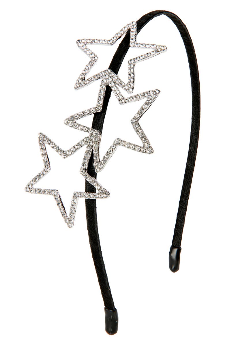 Cara Kids' Star Headband, Main, color, Silver