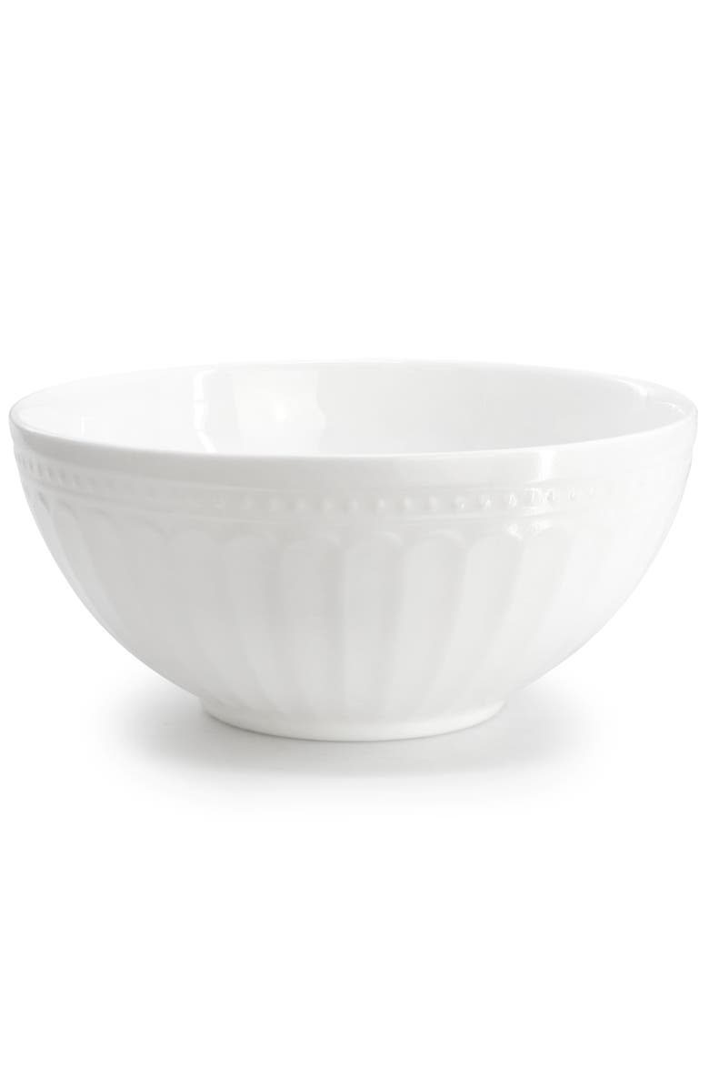 Gibson Ultra Swanton Arch 12 Piece Break-Resistant Opal Glass Dinnerware Set, Alternate, color, White