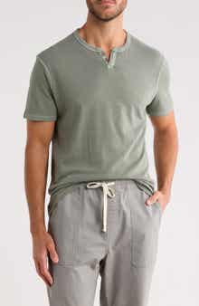 Lucky Brand Burnout Notch Neck T-Shirt