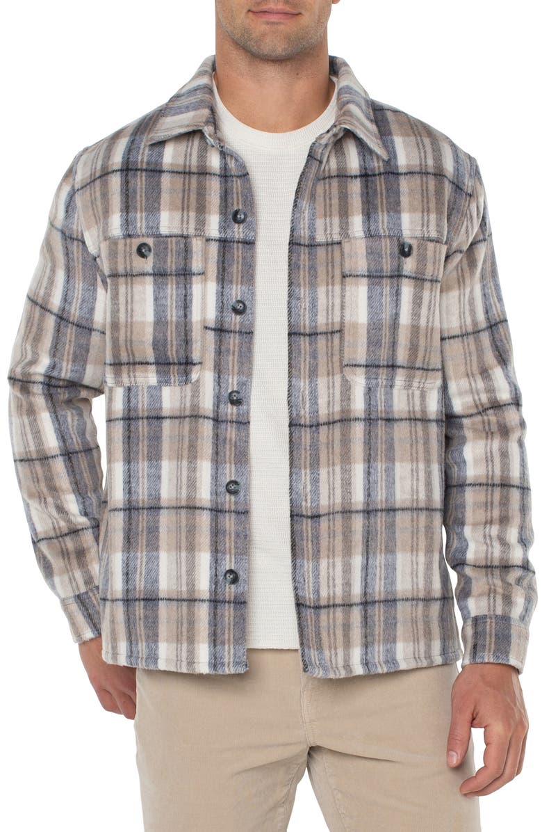 Liverpool Los Angeles Plaid Shirt Jacket, Main, color, 