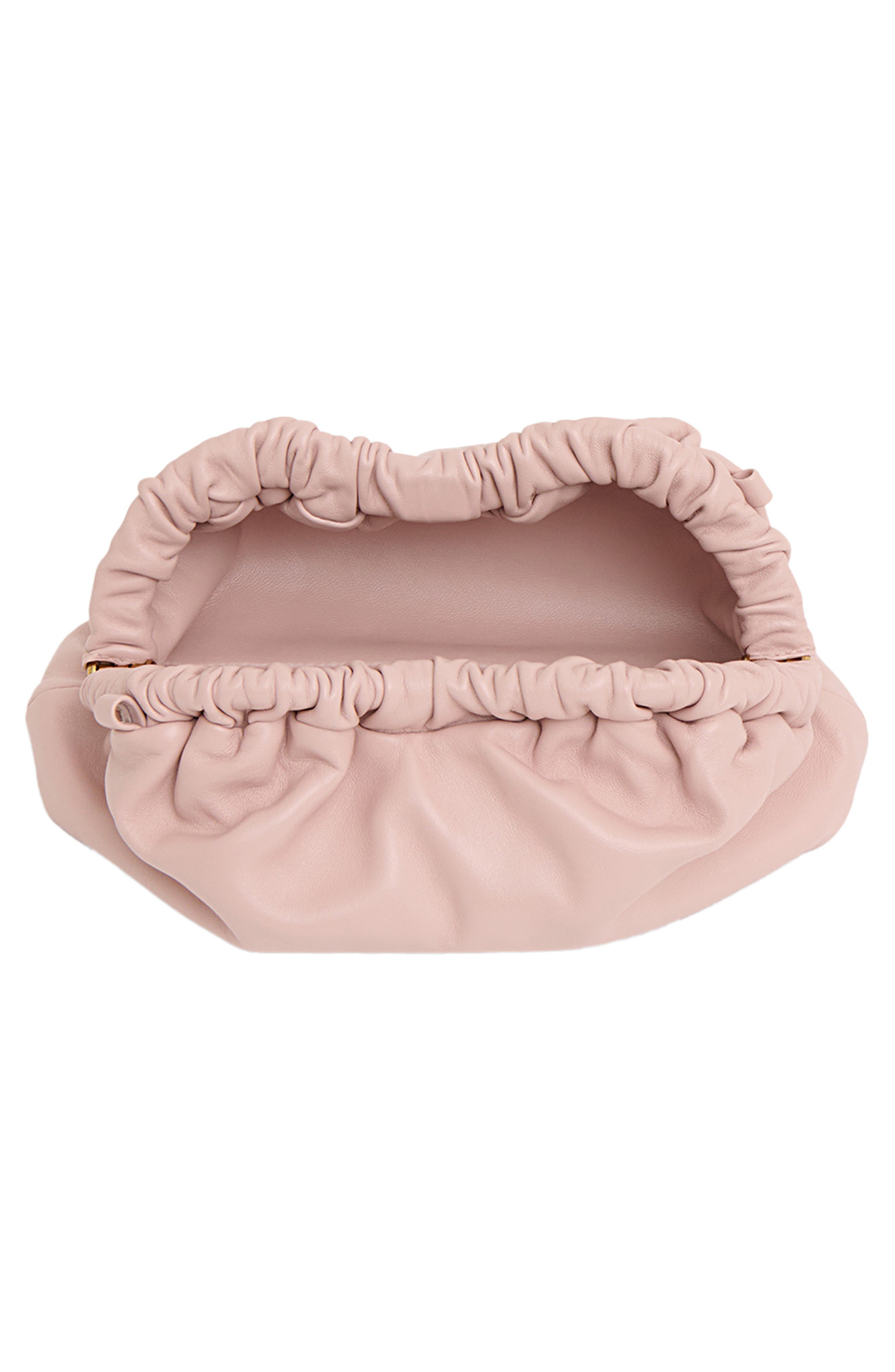 Mini Cloud Leather Clutch, Alternate, color, ZUCCHERO