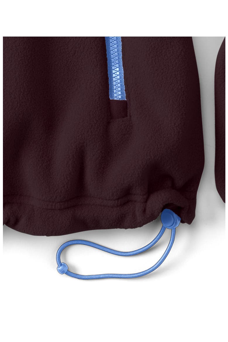 Anyweather RainDefense Hooded Half Zip Fleece Pullover, Alternate, color, Lush Burgundy
