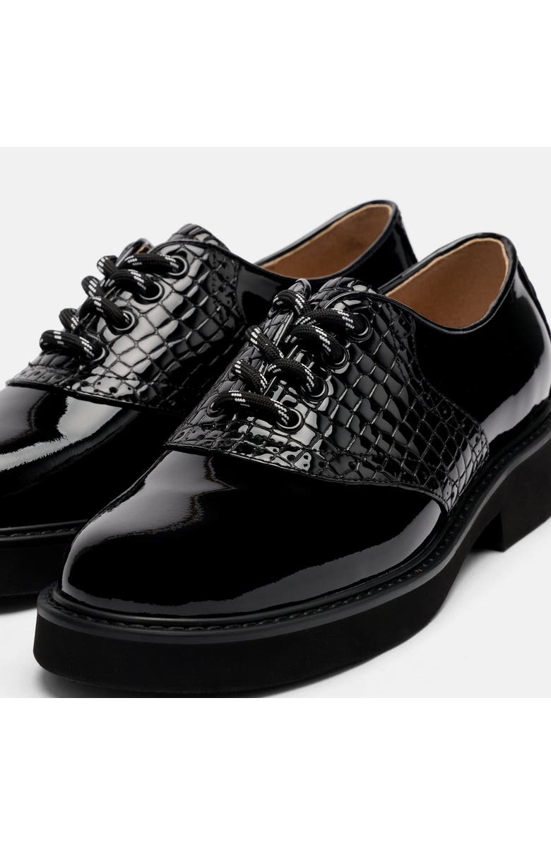 MARC NOLAN Demi Calf Leather Lug Oxfords, Alternate, color, Black