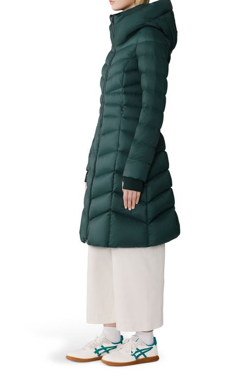 Soia & Kyo Lita Water Repllent 700 Fill Power Down Hooded Puffer Jacket In Green