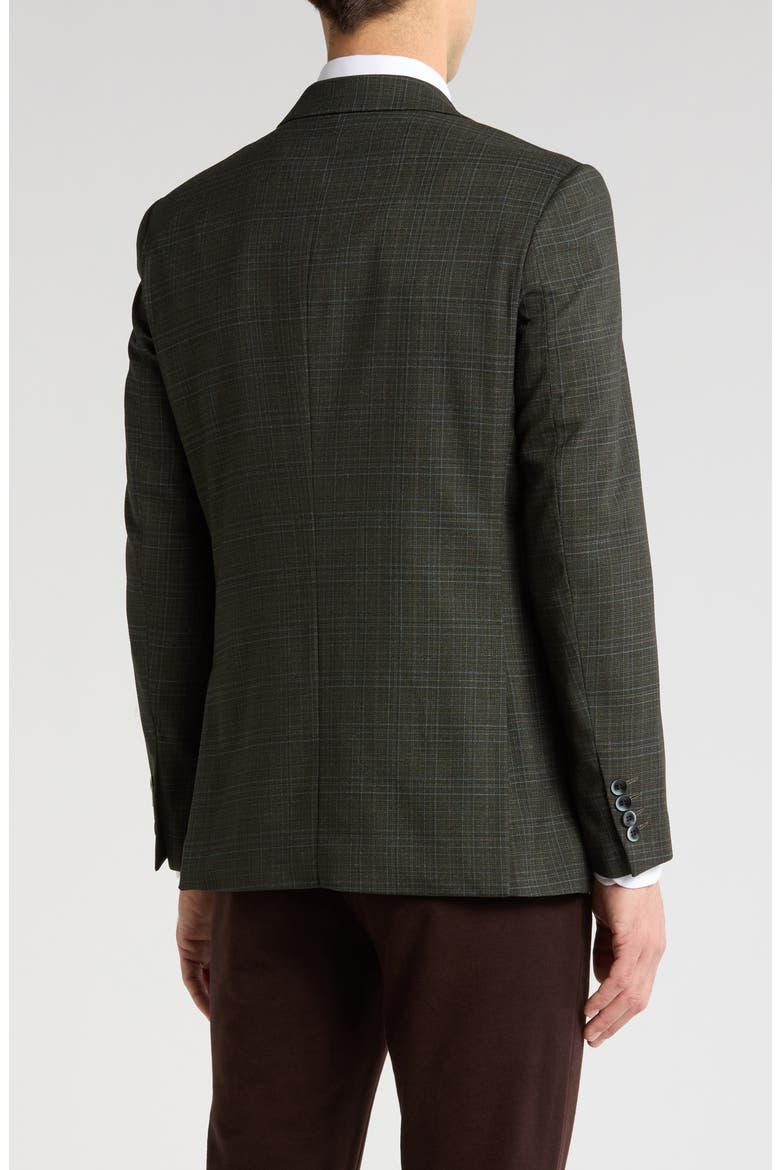 Slim Fit Plaid Blazer, Alternate, color, GREEN MULTI