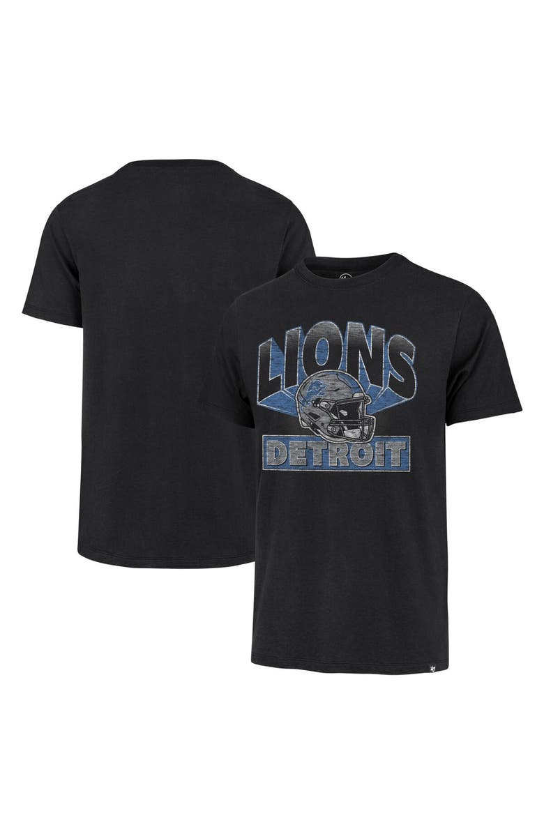 '47 Men's '47 Black Detroit Lions Amplify Franklin T-Shirt, Main, color, 