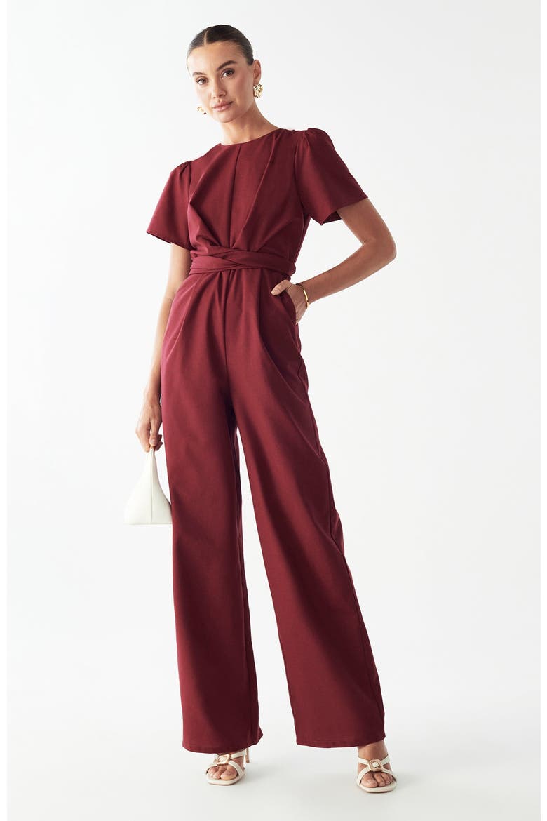 Riva Jumpsuit, Alternate, color, Burgundy