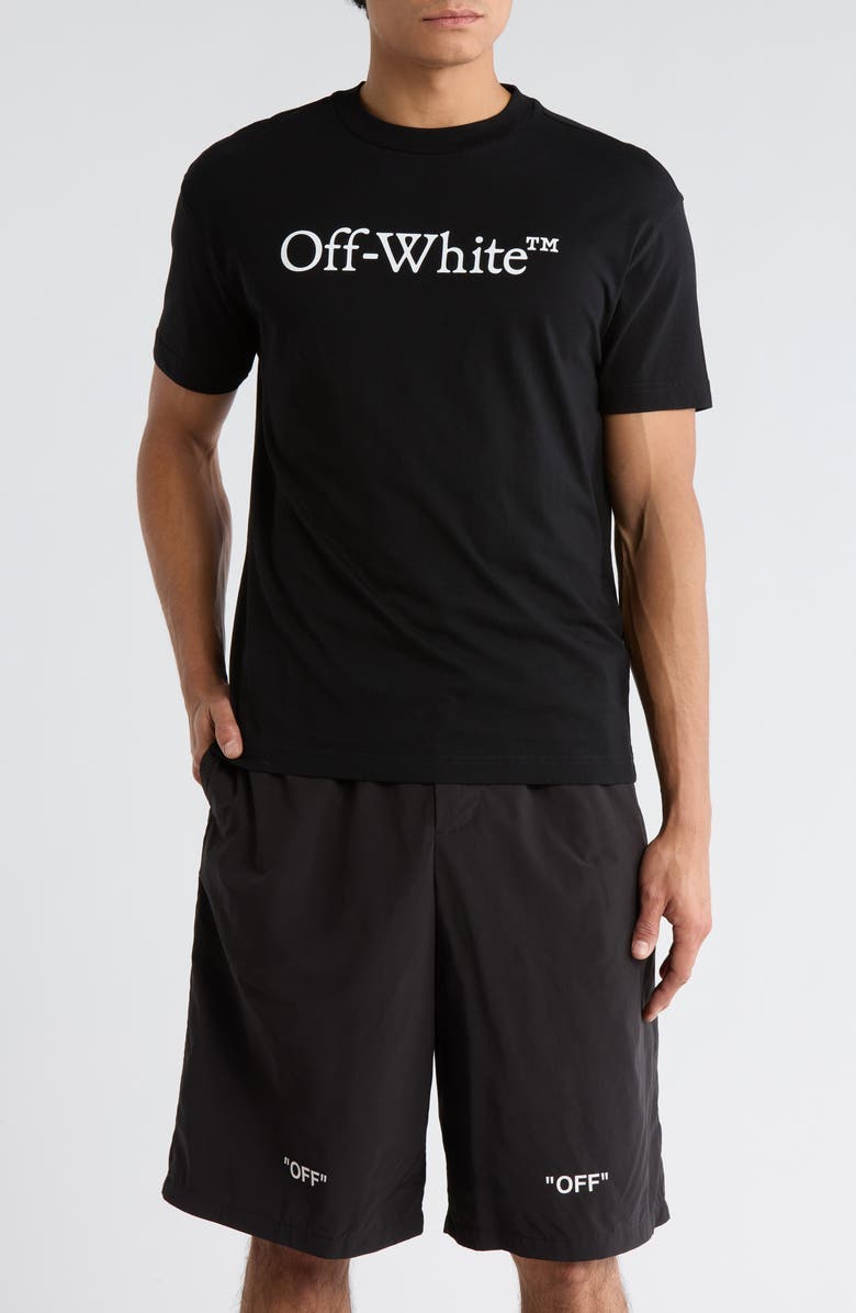 Off-White Big Logo Bookish Casual T-Shirt, Main, color, 