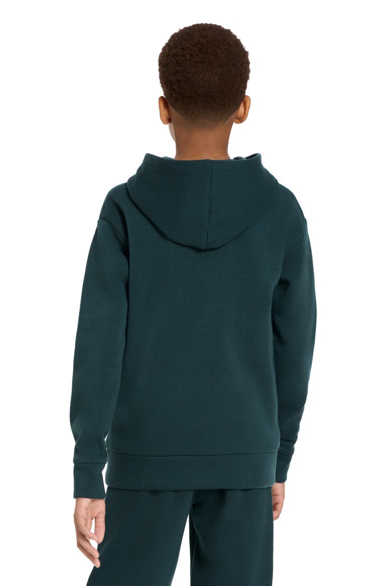 Kids' Essential Basics Fleece Pullover Hoodie, Alternate, color, MIDNIGHT GREEN