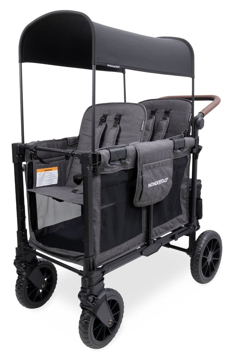 WonderFold W2 Luxe Pro 2-Passenger Multifunctional Stroller Wagon, Alternate, color, Gray
