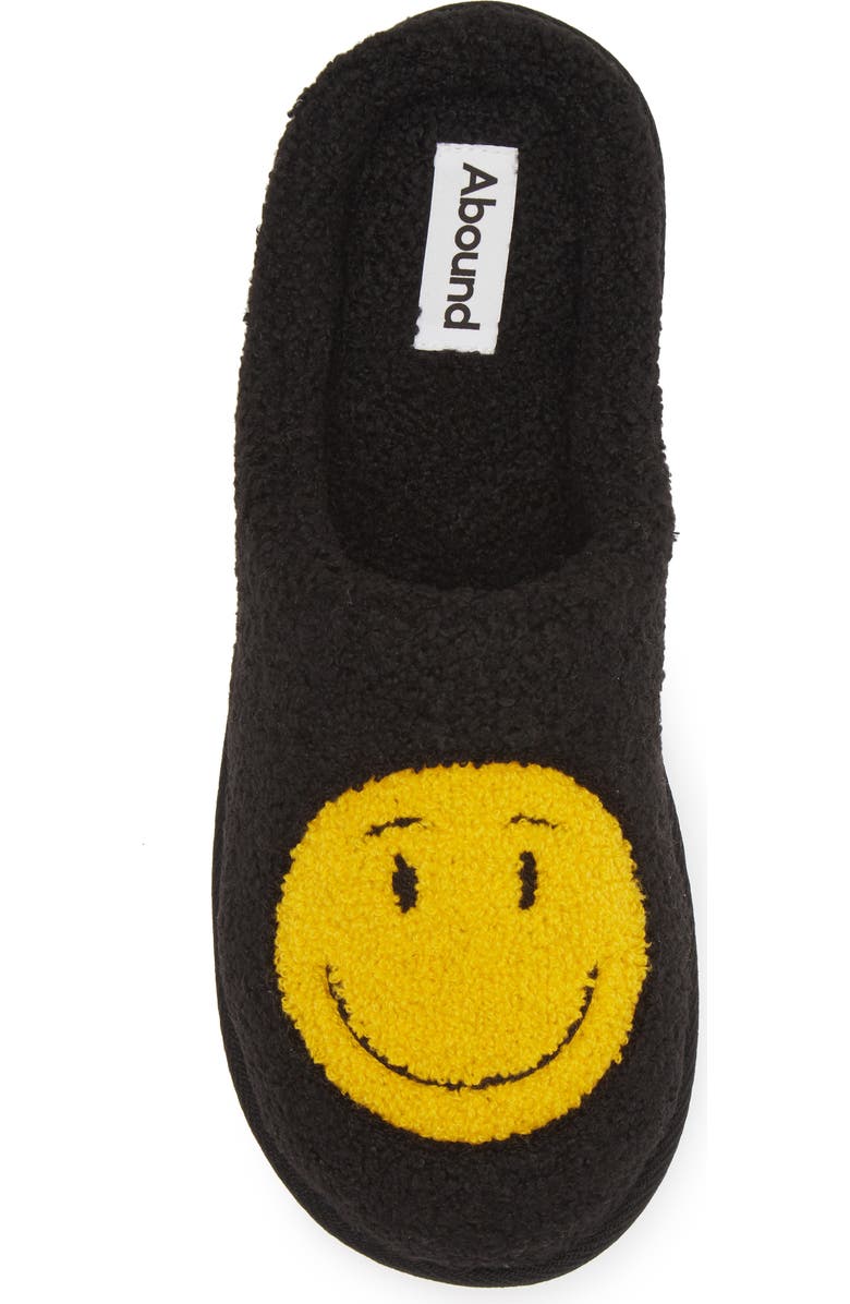 Abound Quinn Slipper, Alternate, color, Black Smiley Face