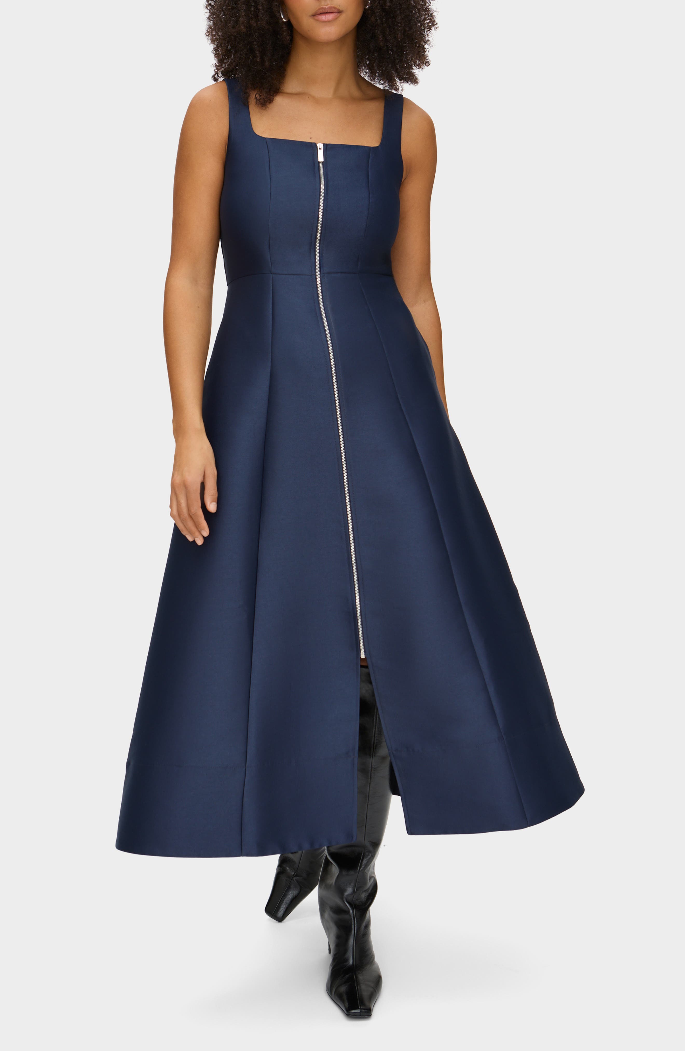 ALIGNE Paisley Satin Midi Dress
