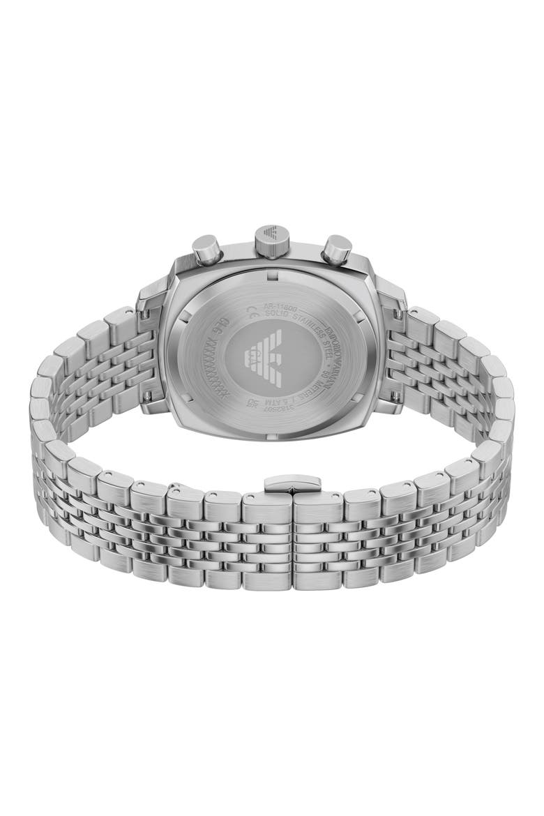 Chronograph Bracelet Watch, 40mm, Alternate, color, Silver/ Ivory/ Green