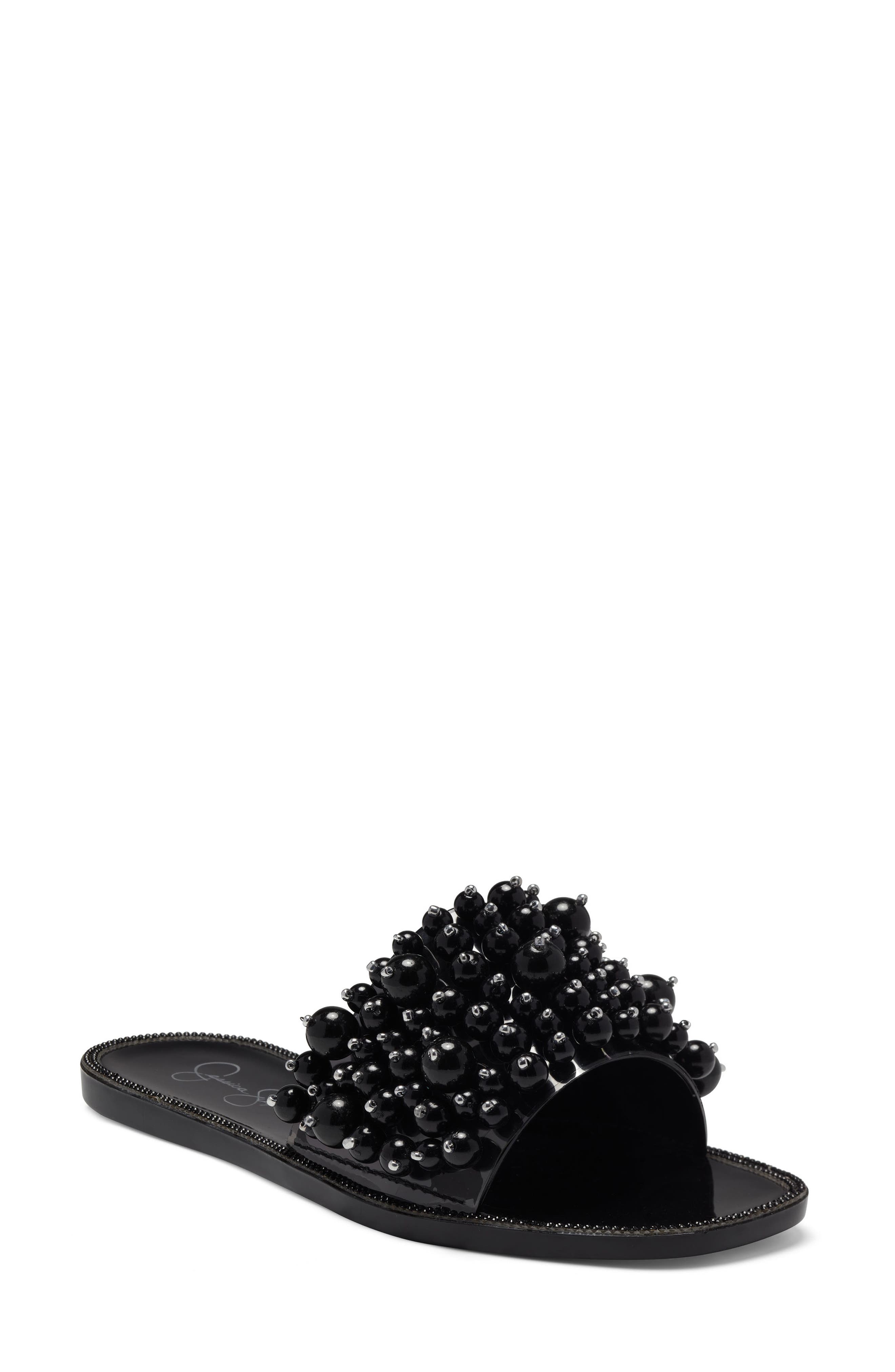 Jessica Simpson Kassime Crystal Embellished Jelly Slide Sandal, Main, color, 