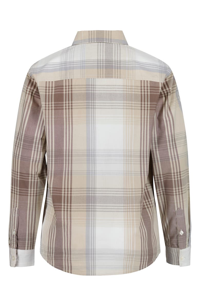 Calvin Klein Kids' Plaid Long Sleeve Button-Up Shirt, Alternate, color, 