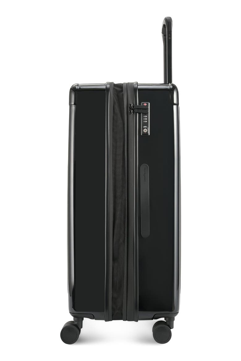Nostos Glossy Large Spinner Suitcase, Alternate, color, NOCTURNE