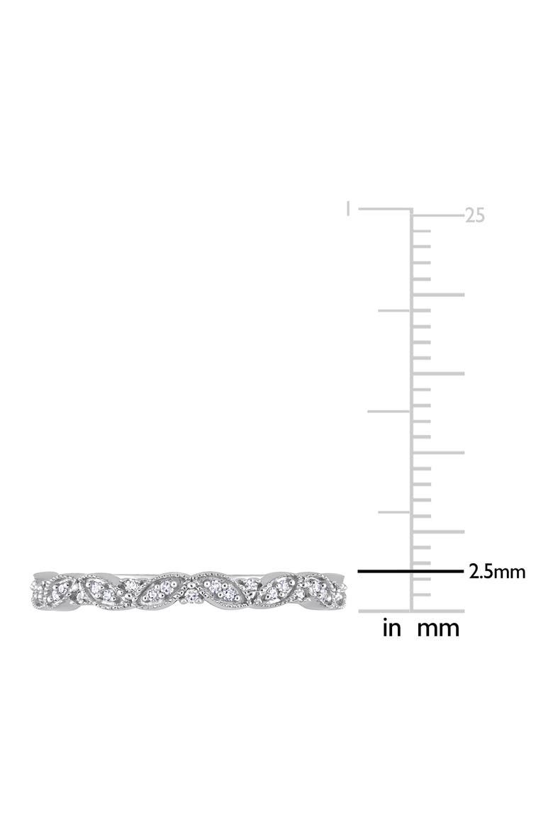 Diamond Semi Eternity Ring - 0.1ct., Alternate, color, WHITE GOLD